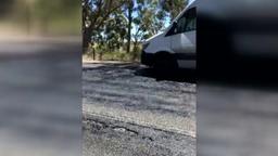  در ایالت کوئینزلند اتومبیل‌ها بدلیل گرمای شدید هوا در قیر جاده گرفتار شدند