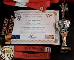 بنیانگذار جوجیتسو ایران در تالار مشاهیر رزمی جهان لندن ۲۰۲۰