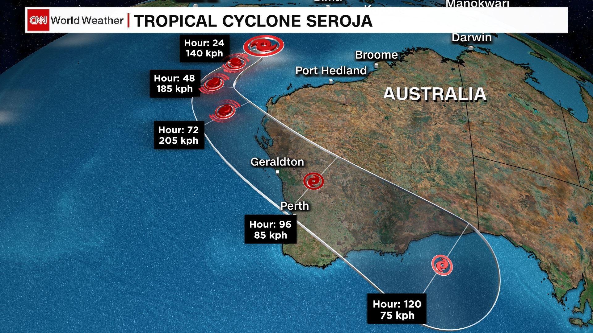 هشدار تشدید طوفان برای ساکنان برخی مناطق استرالیای غربی