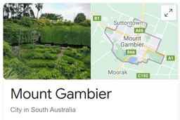 گردشگری استرالیا/مونت گامبیر(Mount Gambier) واقع در استرالیای جنوبی