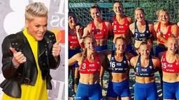 حمایت خوانند مشهور آمریکایی از پو‍‍شش تیم هندبال ساحلی زنان نروژ