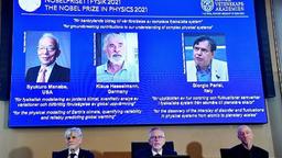 اهدای جایزه نوبل فیزیک به سه فیزیکدان از آمریکا، ایتالیا و آلمان
