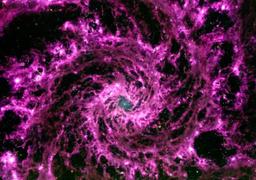 ثبت یک کهکشان بنفش مارپیچ توسط تلسکوپ جیمزوب