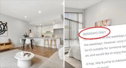 آگهی غیرمعمولی اجاره خانه فقط برای روزهای کاری هفته در استرالیا