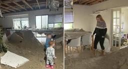 ریزش سقف یک خانه مسکونی بر اثر بارش باران در استرالیای غربی