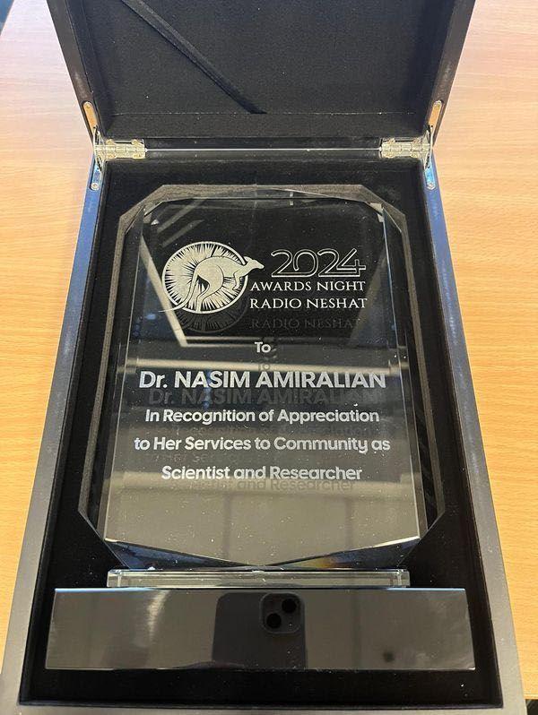 معرفی دکتر نسیم امیر علیان ، یکی از برترین های شب جایزه رادیو نشاط استرالیا