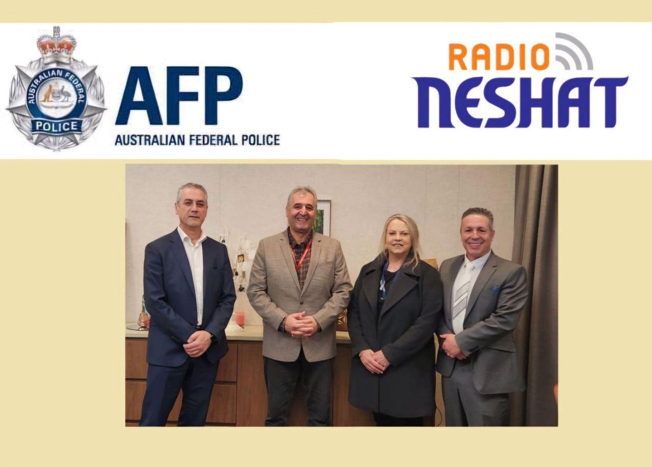 جلسه مشترک مسولین پلیس فدرال با رادیو نشاط در ملبورن