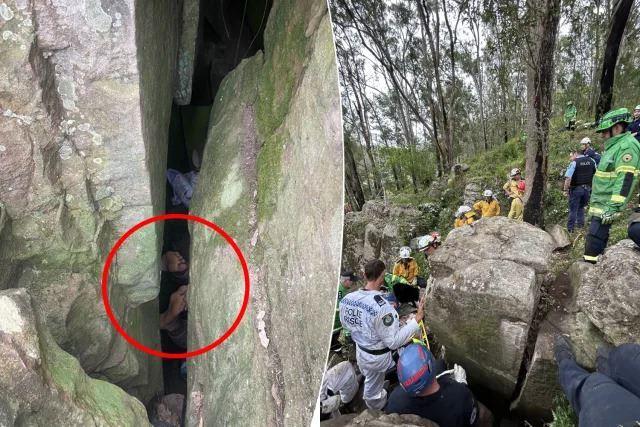 هفت ساعت آویزان ماندن یک کوهنورد در میان صخره‌ها در نیوساوت‌ولز