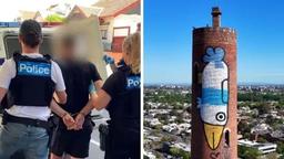 بازداشت نقاش کاریکاتور" پَم پرنده" در ملبورن، ایالت ویکتوریا