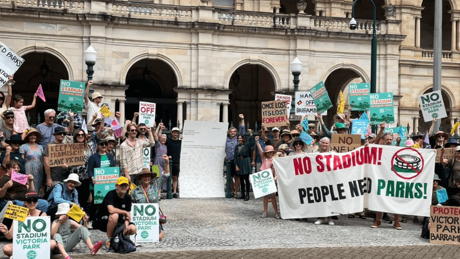 اعتراضات به احداث ورزشگاه المپیک در پارک ویکتوریا در ایالت کوئینزلند بالا گرفت