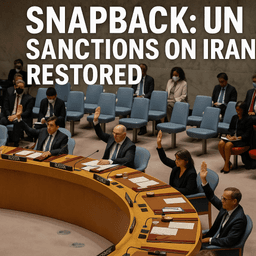 بازگشت تحریم‌های سازمان ملل علیه ایران با فعال شدن مکانیسم ماشه