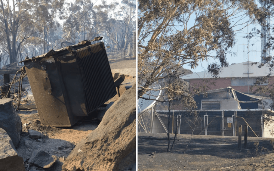 اختلال گسترده در پخش رادیو و تلویزیون در مرکز ویکتوریا پس از آتش‌سوزی هارکورت