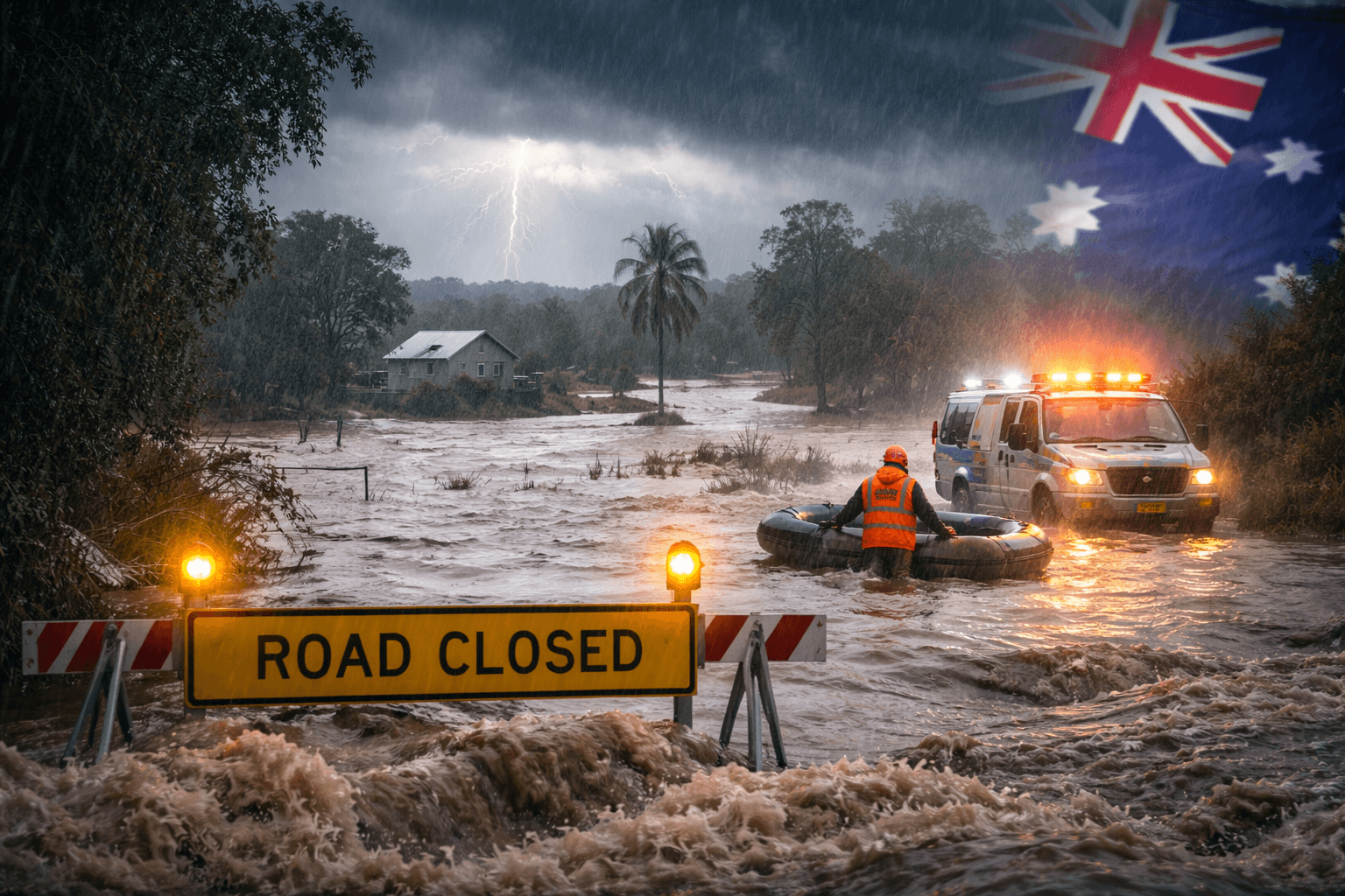 هشدار سیل در شمال استرالیا همزمان با بارش‌های سنگین