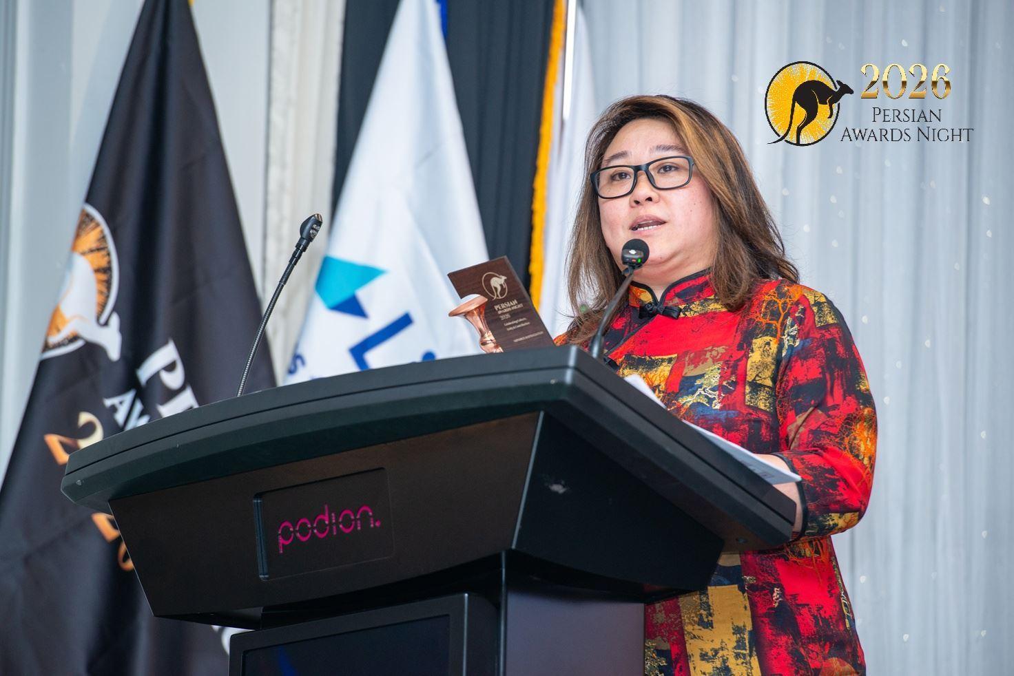 حضور دکتر جودی تانگ در «پرشین آوارد نایت ۲۰۲۶»؛ تقدیر از نقش جامعه ایرانی و تأکید بر همبستگی با مردم ایران