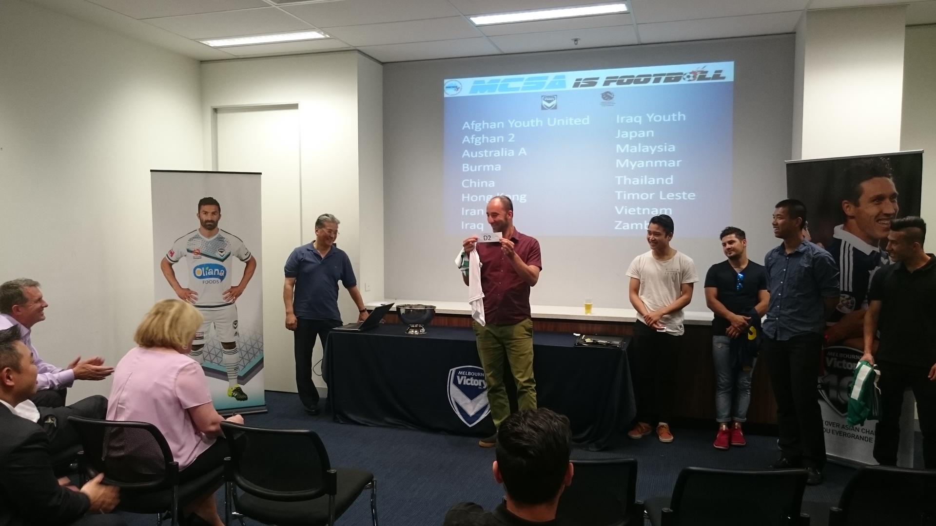 مراسم قرعه كشى  مسابقات فوتبال جام مليت هاى ملبورن  2015