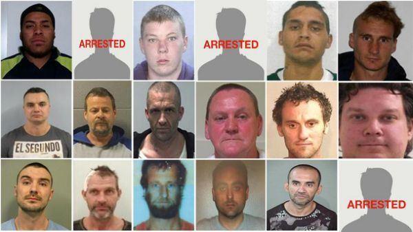 فراخوان عمومی برای رد یابی 20 مجرم و جنایتکار فراری در استرالیا 