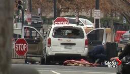 حضور "مالکوم ترنبول " در زمان برخورد یک خوردو با موانع امنیتی کاخ سفید آمریکا