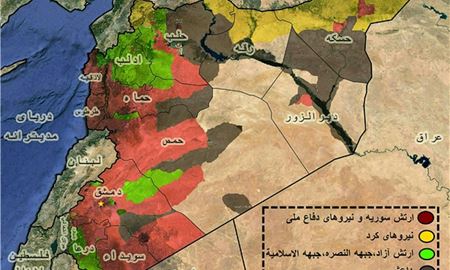 خاک سوریه اکنون در اختیار چه کسانی است؟