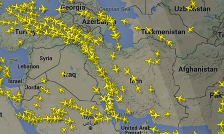 1200 دلار عوارض هواپیماها به سازمان هواپیمایی بابت عبور از آسمان ایران 