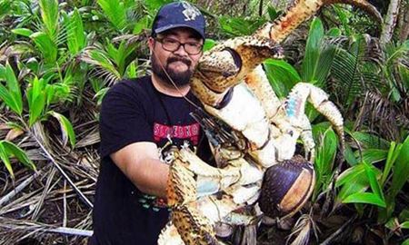 سلفی در آغوش بزرگترین خرچنگ دنیا دراسترالیا