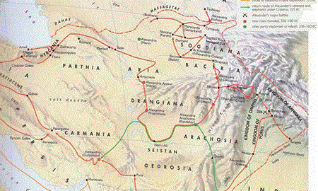 دانستنیهای افغانستان بخش اول، تاریخ و جغرافیا : حمله اسکندر (329 – قرن اول میلادی)