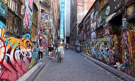 گردشگری استرالیا/ملبورن...ایالت ویکتوریا / هنر خیابانی ( Hosier Lane )