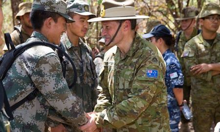 مانور مشترک نظامی استرالیا و چین در آبهای سواحل کانبرا 