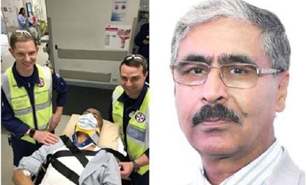 مصدومیت محمد ضیا،مدیر مسئول هفته نامه افق استرالیا در حادثه رانندگی 