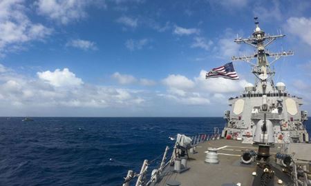 ورود ناو آمریکایی به دریای سرزمینی چین