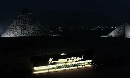 ورود قایق تشریفاتی فرعون به موزه بزرگ مصر