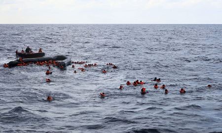 غرق شدن بیش از ۱هزار پناهجو در دریای مدیترانه