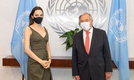 دیدار آنجلیناجولی با دبیر کل سازمان ملل با محوریت افغانستان