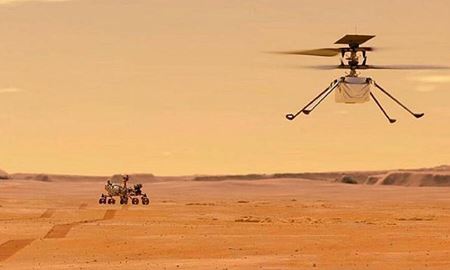 بالگرد نبوغ ناسا اولین پرنده دست‌ساز بشر در سطح مریخ