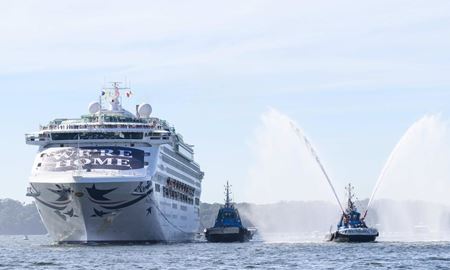 ورود نخستین کشتی کروز به بندر سیدنی پس از دو سال وقفه