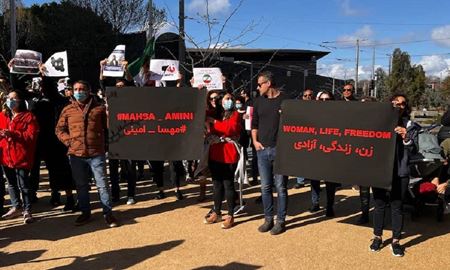 گزارش ای‌بی‌سی استرالیا از راهپیمایی در ملبورن و کانبرا در حمایت از معترضان در ایران