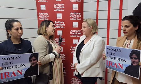 گفتگوی اختصاصی رادیو نشاط با خانم کاتلین متيوس،مسئول حزب حاکم(کارگر) درمنطقه برودمیدوز  ایالت ویکتوریای استرالیا در خصوص اعتراضات در ایران
