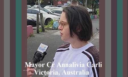 گفتگوی اختصاصی رادیو نشاط با خانم آنالیویا کارلی هانان،شهردار منطقه کوور در ایالت ویکتوریای استرالیا در خصوص اعتراضات در ایران
