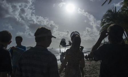 تبدیل روز روشن به شب تاریک در خورشید گرفتگی نادر در استرالیای غربی