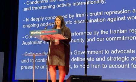 سخنرانی تینا حسینی در کنفرانس ملی حزب کارگر در مورد تحریم ایران