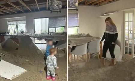 ریزش سقف یک خانه مسکونی بر اثر بارش باران در استرالیای غربی