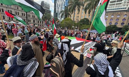 راهپیمایی حامیان فلسطین در شهرهای بزرگ استرالیا برای برقراری آتش‌ بس فوری در غزه