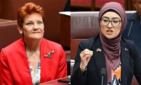 فاطمه پیمان خطاب به پائولین هانسون: اگر ناراضی هستید، به امریکا بروید!