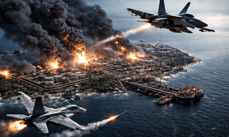 حمله آمریکا به اهداف نظامی در جزیره خارک ایران