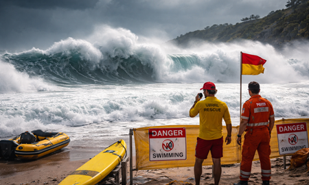 هشدار شدید هواشناسی در استرالیا؛ امواج تا ۵ متر سواحل شرقی را تهدید می‌کند