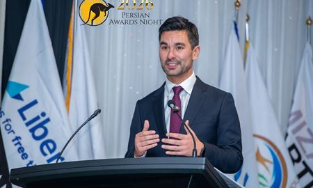 حضور گابریل اِن‌جی در «پرشین آوارد نایت ۲۰۲۶»؛ تأکید بر نقش ایرانیان در جامعه و حمایت استرالیا از مردم ایران