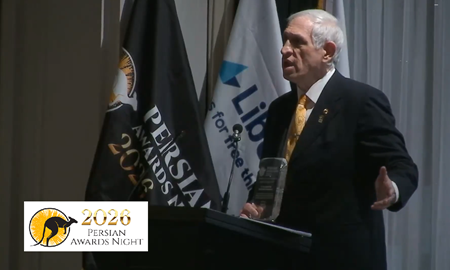حضور دکتر کیوان دهناد، استاد بزرگ هنرهای رزمی در «پرشین آوارد نایت ۲۰۲۶»؛ تأکید بر همدلی با مردم ایران و آرزوی صلح و آزادی
